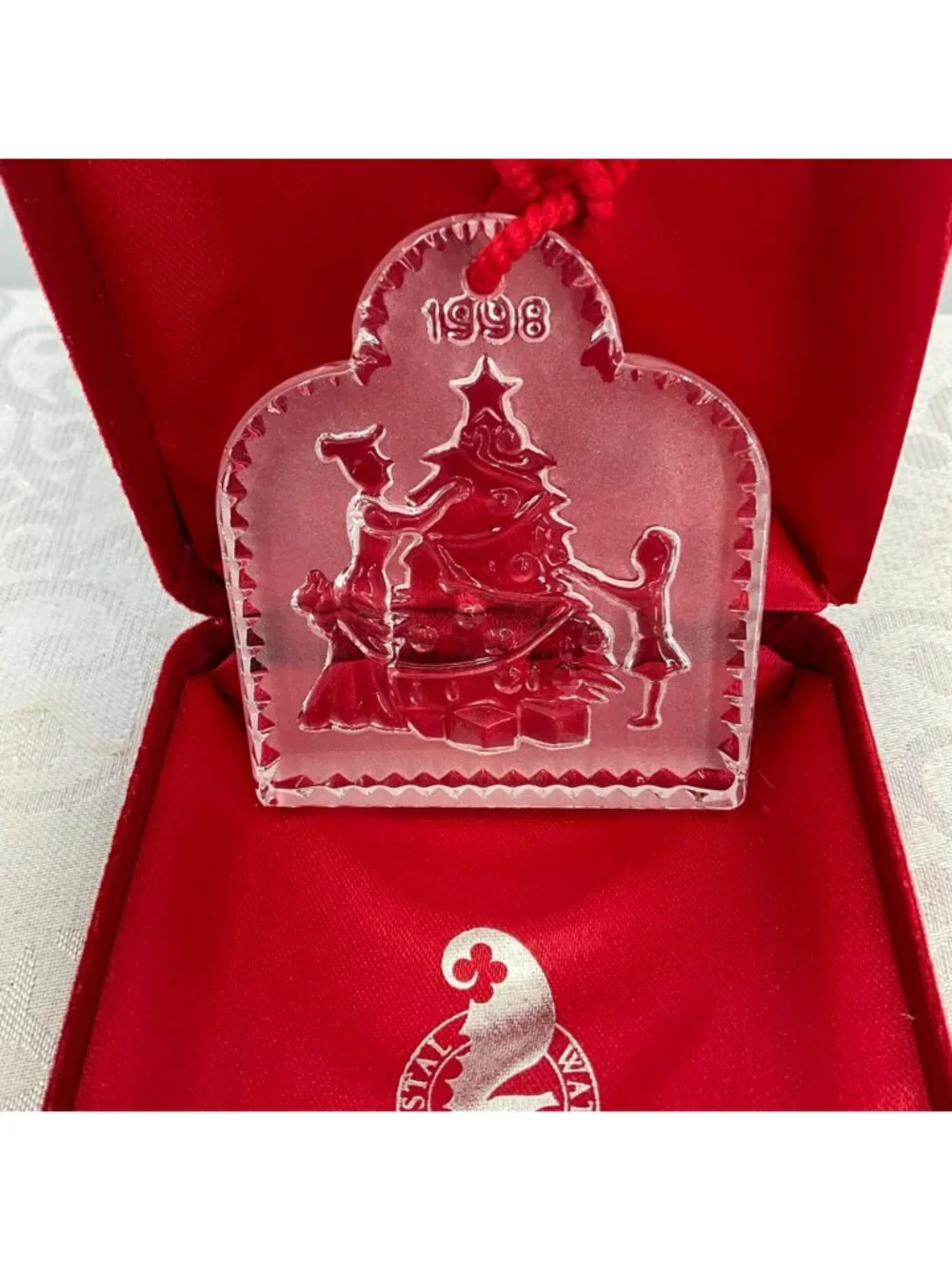 Waterford Crystal 1998‎ Trimming The Tree Ornament 1st Edition Joys Of Winter W/